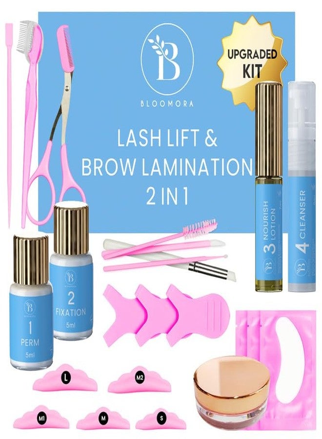 BLOOMORA Lash Lift Kit & Eyebrow Lamination Kit – 2-in-1 Solution for At-Home Brow Lamination & Eyelash Lift – DIY Perm – Lasts 6-8 Weeks, 15 Applications - Image 1